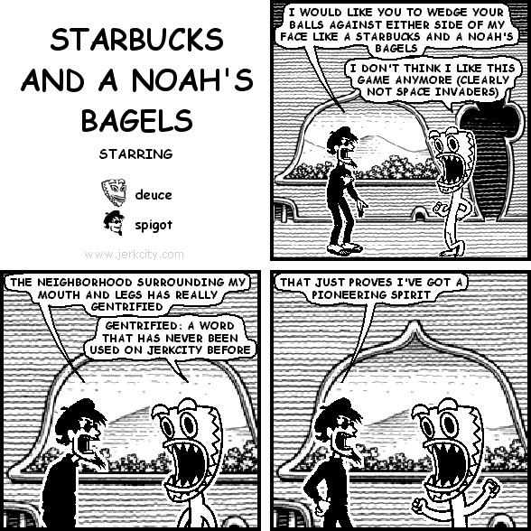 STARBUCKS AND A NOAH'S BAGELS