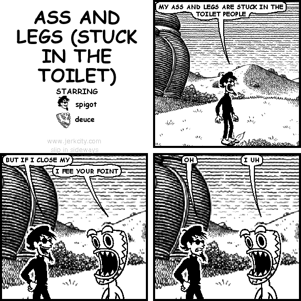STUCK IN THE TOILET (ASS AND LEGS)