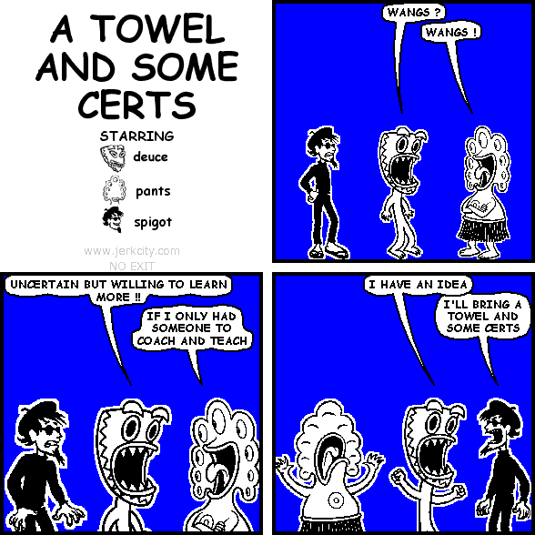 A TOWEL AND SOME CERTS