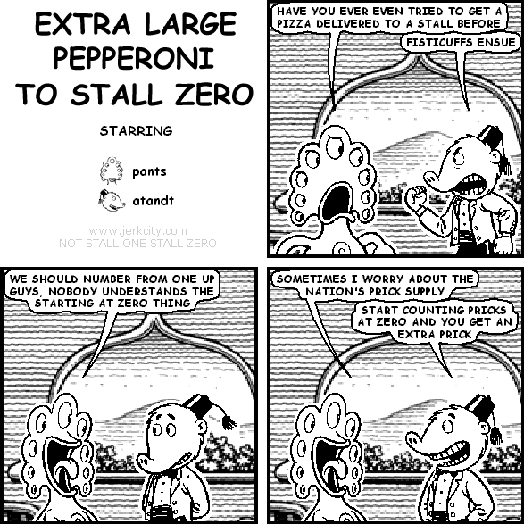 EXTRA LARGE PEPPERONI TO STALL ZERO