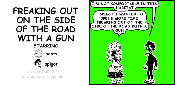 freaking out on the side of the road with a gun