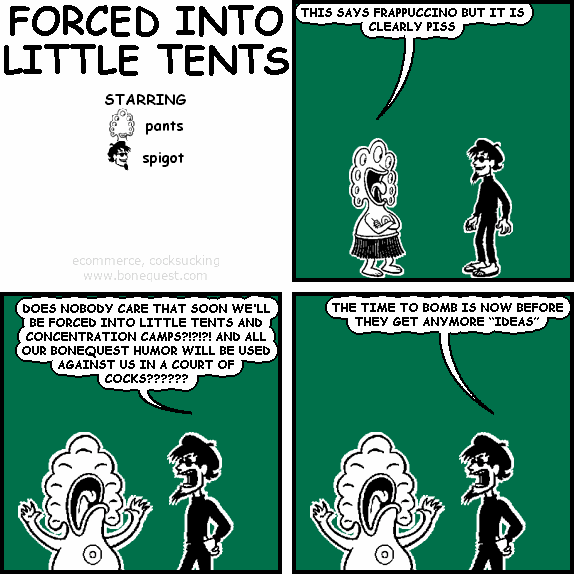 FORCED INTO LITTLE TENTS